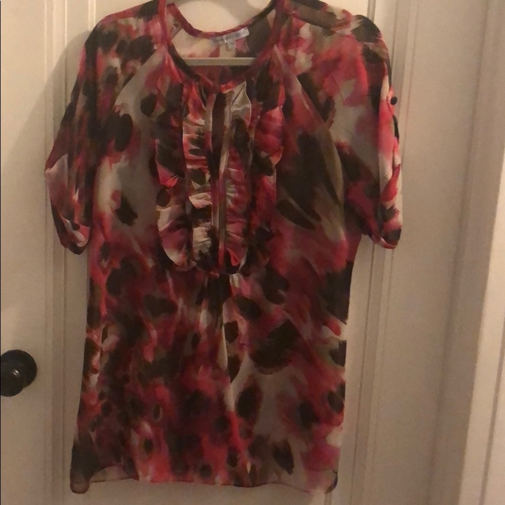 Ruffle front blouse